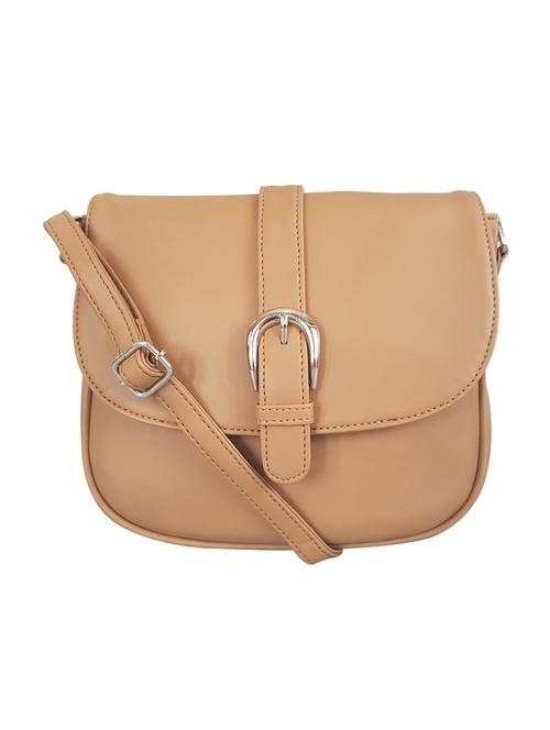 brown leatherette regular sling bag - 15067520 - Very Small Image - 1