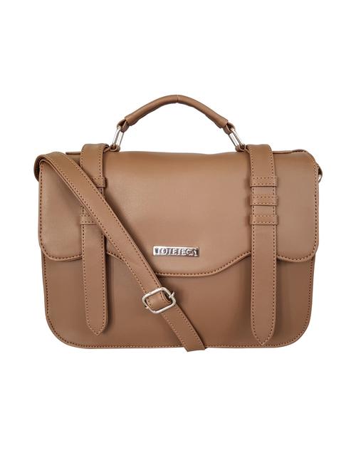 brown leatherette regular sling bag - 15067523 - Very Small Image - 1