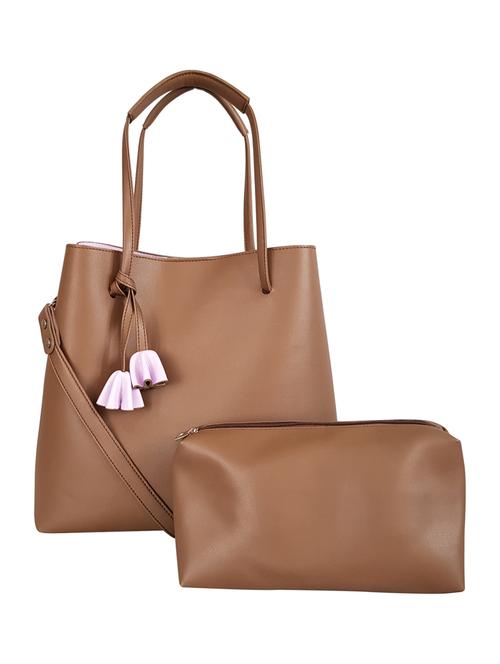 brown leatherette handbag - 15067559 - Very Small Image - 1