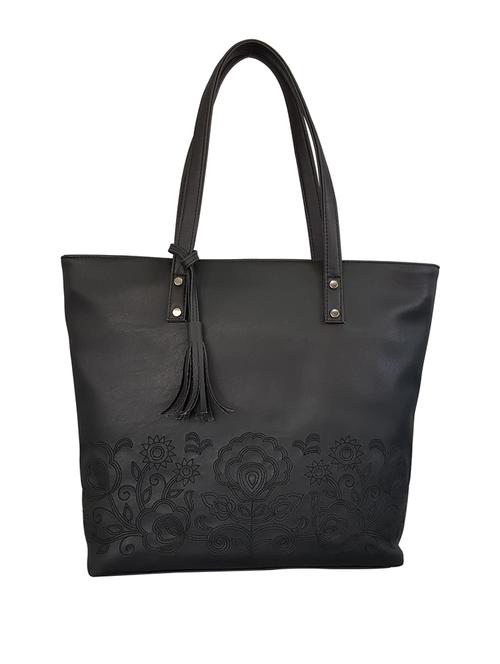 black leatherette regular handbag - 15067620 - Very Small Image - 1
