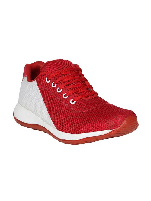 red mesh lace-up sport shoe - 15068757 - Very Small Image - 1