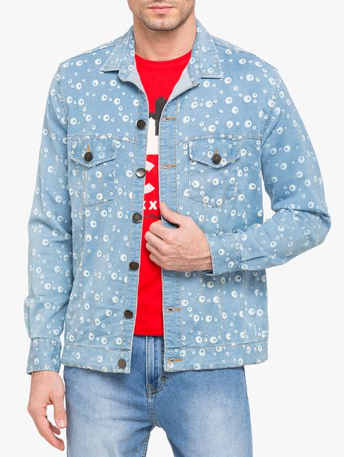 blue cotton denim jacket - 15070392 - Very Small Image - 1