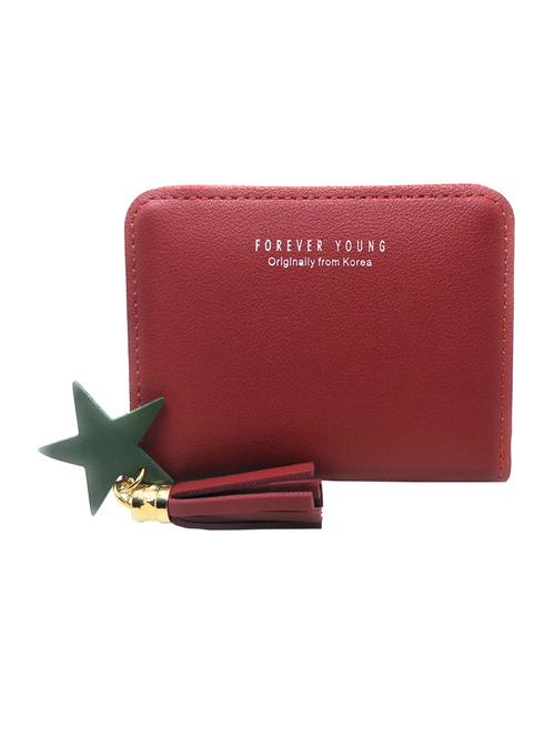 maroon leatherette regular purse - 15070439 - Very Small Image - 1