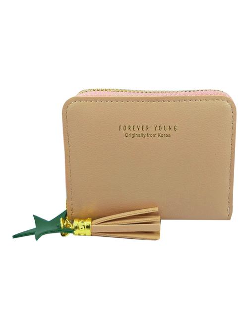 beige leatherette regular purse - 15070444 - Very Small Image - 1