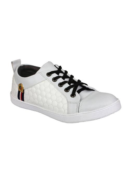 white patent leather lace up sneakers - 15070594 - Very Small Image - 1