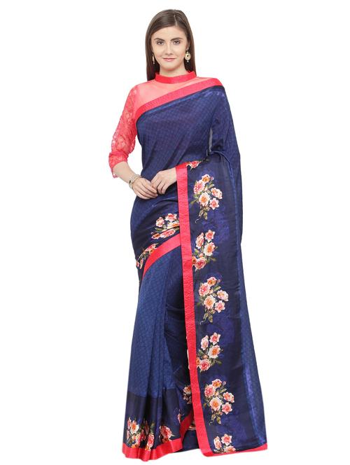 floral printed saree - 15074356 - Very Small Image - 1