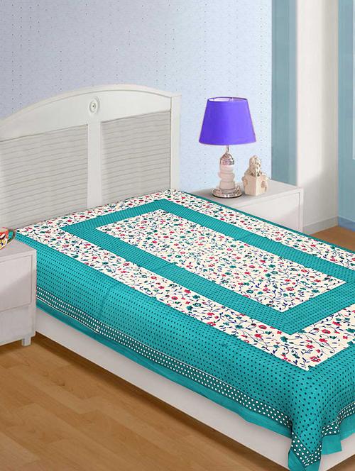 cotton traditional jaipuri single bedsheet - 15074428 - Very Small Image - 1