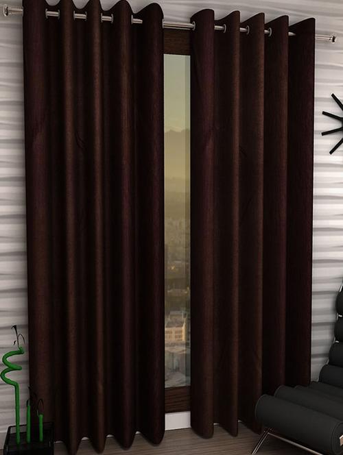 set of 4 beautiful polyester door curtains - 15075027 - Very Small Image - 1