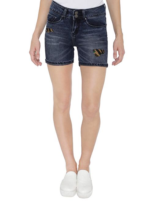 dark blue denim shorts - 15075700 - Very Small Image - 1