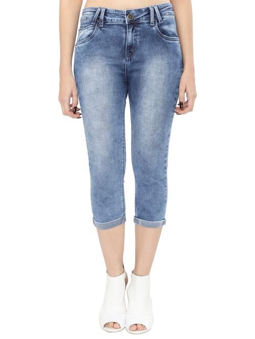 blue denim capri - 15075768 - Very Small Image - 1