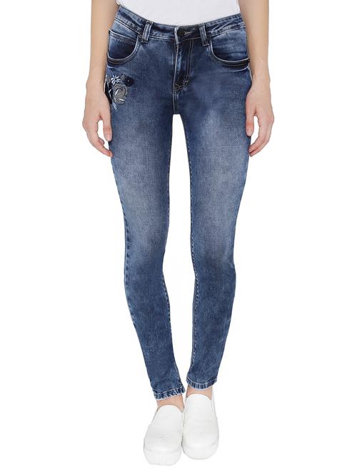 solid blue denim jeans - 15075799 - Very Small Image - 1