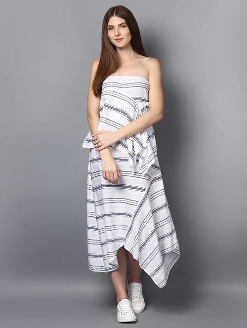 white striped asymmetric dress - 15075947 - Very Small Image - 1