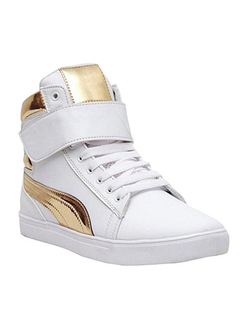 white leatherette lace up sneakers - 15077512 - Very Small Image - 1