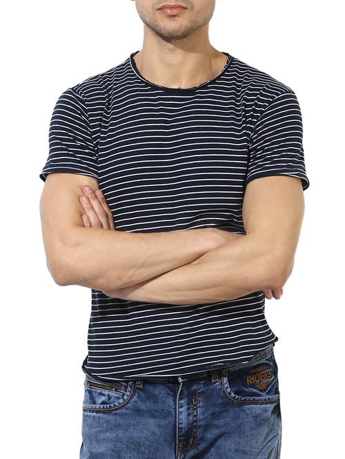 navy blue cotton t-shirt - 15077534 - Very Small Image - 1