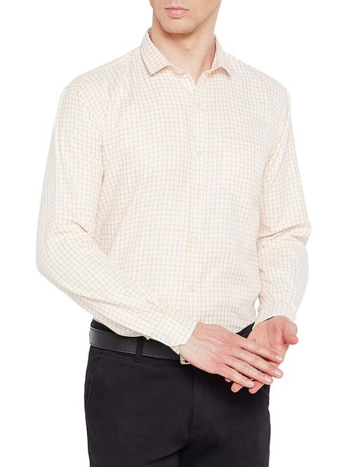 orange cotton blend formal shirt - 15078143 - Very Small Image - 1