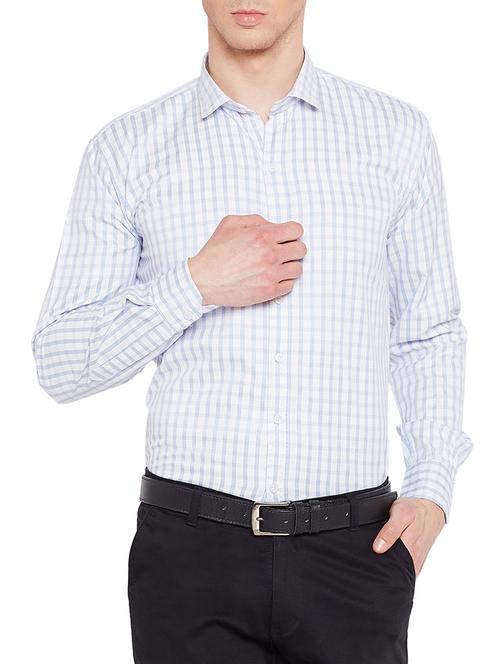 white cotton blend formal shirt - 15078151 - Very Small Image - 1