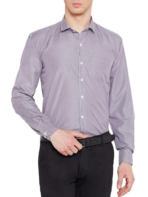 purple cotton formal shirt - 15078152 - Very Small Image - 1
