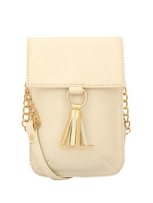 cream leatherette regular sling bag - 15078983 - Very Small Image - 1