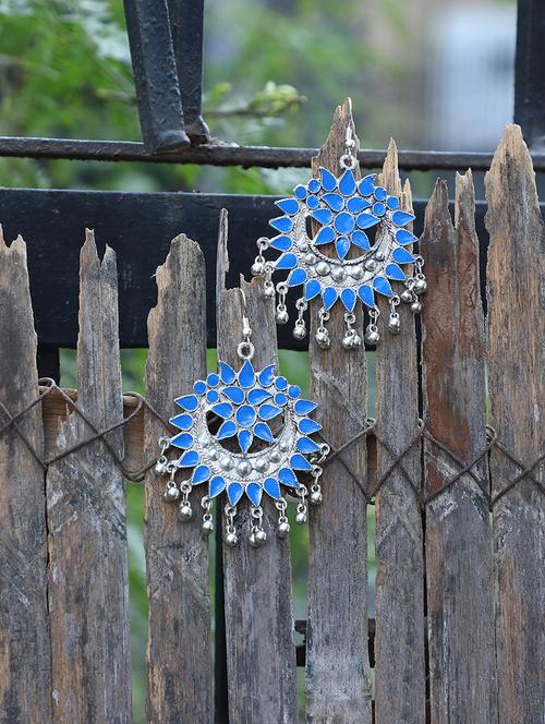 multi colored metal chandballi earring - 15079171 - Very Small Image - 1