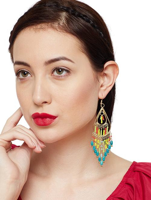 multi colored metal drop earring - 15079213 - Very Small Image - 1