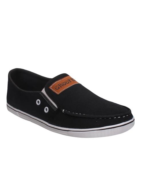 black canvas casual slipon - 15079314 - Very Small Image - 1