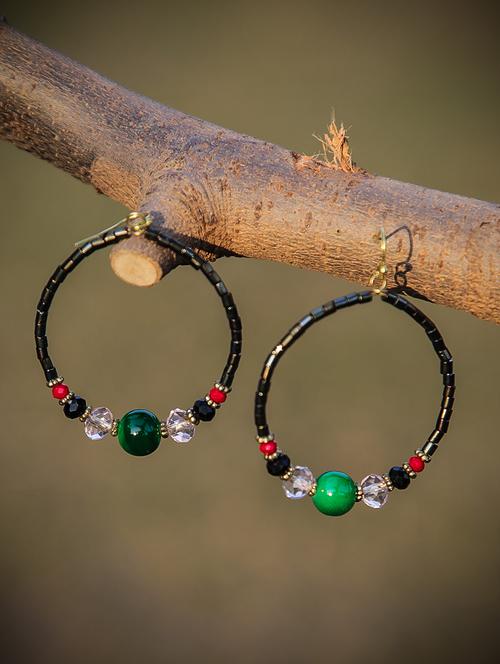 black metal drop earring - 15079537 - Very Small Image - 1