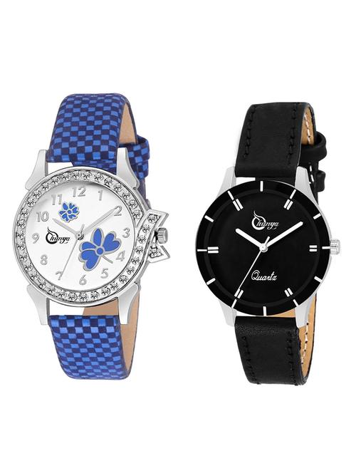 shunya deginer multicolor analog watch combo for women pack of 3 - 15080051 - Very Small Image - 1