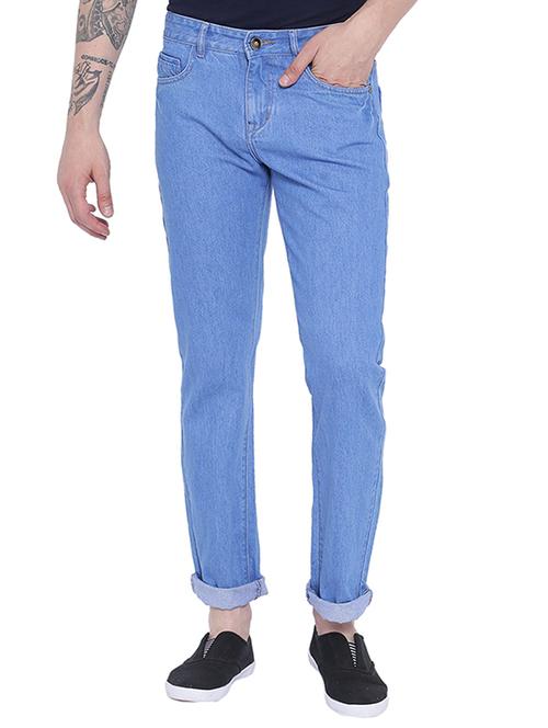 blue denim plain jeans - 15080056 - Very Small Image - 1