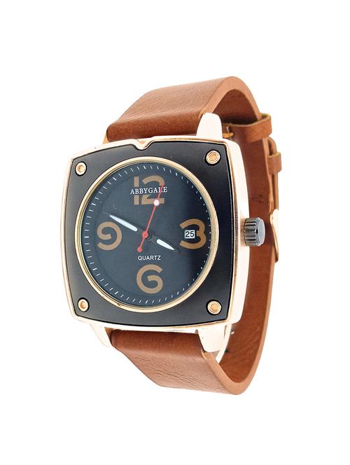 jm abby gale a1 light brown mens analog watch - 15080504 - Very Small Image - 1