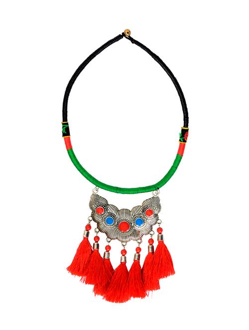 multi colored metal tribal necklace - 15080942 - Very Small Image - 1