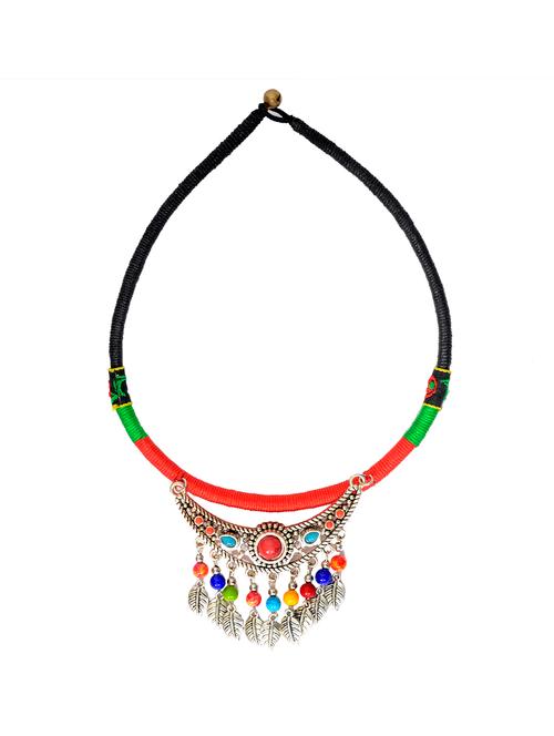 multi colored metal tribal necklace - 15080944 - Very Small Image - 1