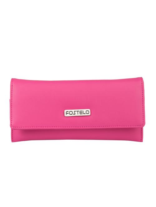 pink leatherette clutch - 15082312 - Very Small Image - 1