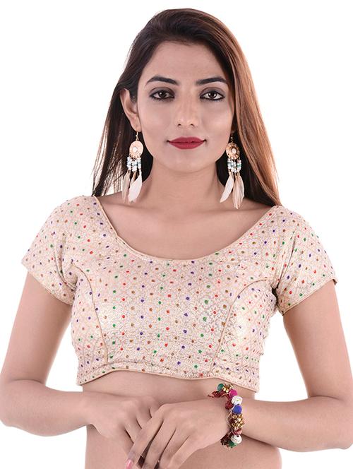 gold silk brocade blouse - 15084770 - Very Small Image - 1