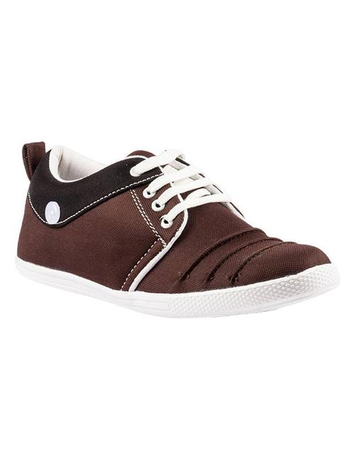 brown canvas lace up sneaker - 15084837 - Very Small Image - 1