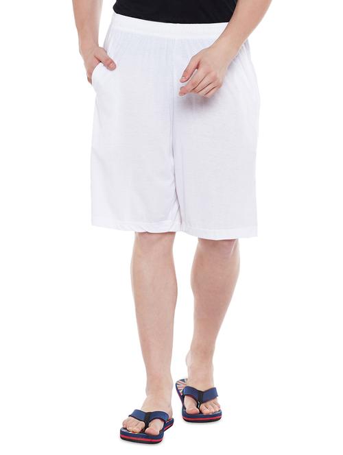 white cotton blend shorts - 15085527 - Very Small Image - 1