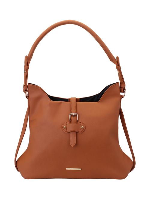 tan leatherette regular handbag - 15085755 - Very Small Image - 1