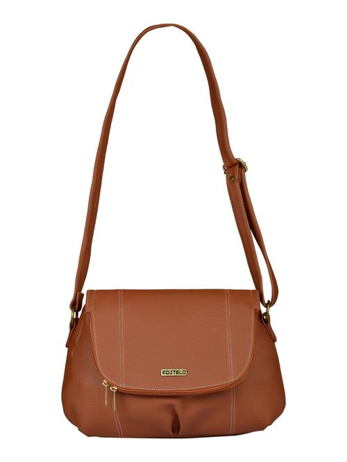 brown leatherette sling bag - 15085851 - Very Small Image - 1