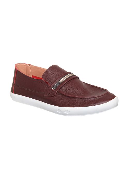 brown leatherette casual slipon - 15085854 - Very Small Image - 1