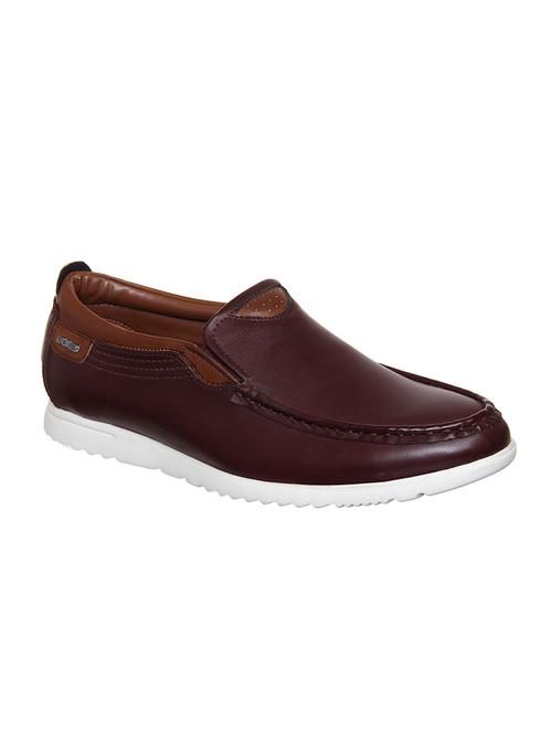 brown leatherette casual slipon - 15085860 - Very Small Image - 1