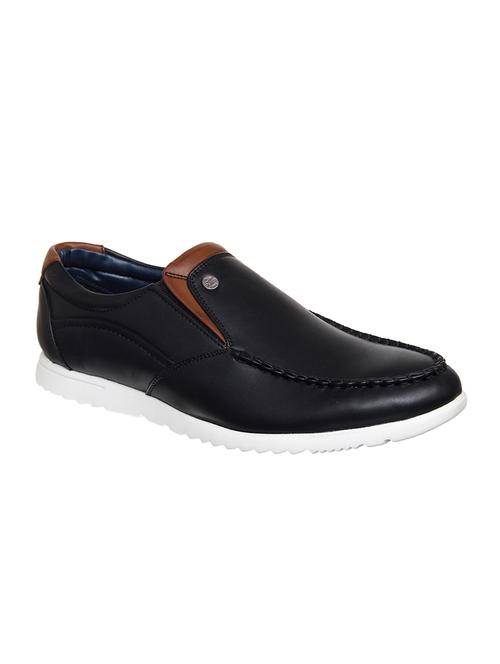 black leatherette casual slipon - 15085865 - Very Small Image - 1