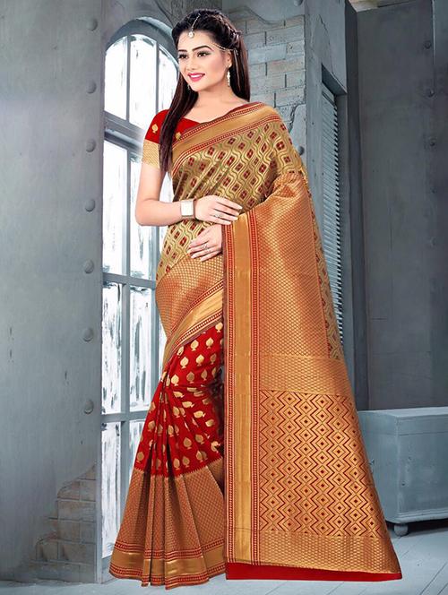 zari banarasi saree - 15086196 - Very Small Image - 1