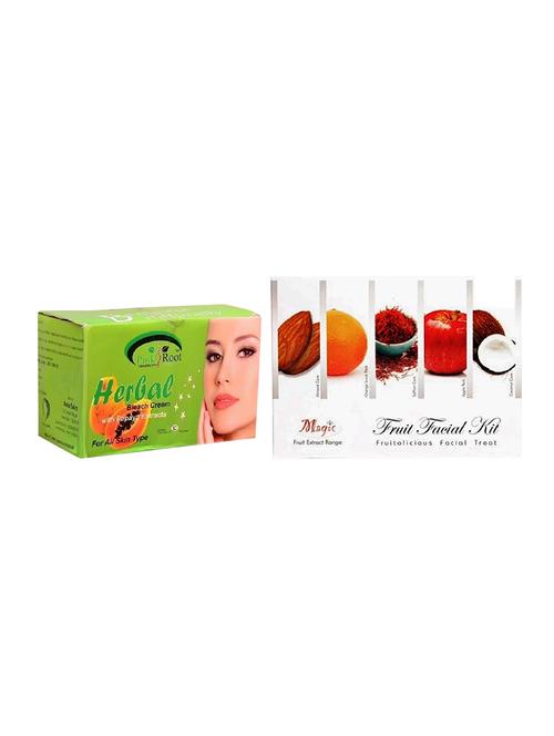 nature's essence fruit facial kit 180g, pink root herbal bleach 250g - 15087123 - Very Small Image - 1