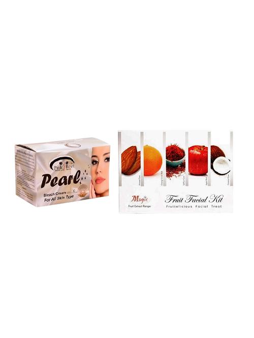 nature's essence fruit facial kit 180g, pink root pearl bleach 250g - 15087128 - Very Small Image - 1