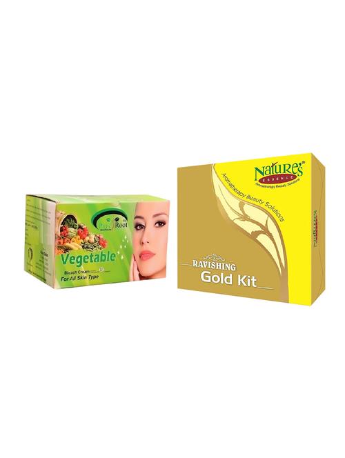 nature's essence ravishing gold kit 125g, pink root vegetable bleach 250g - 15087147 - Very Small Image - 1