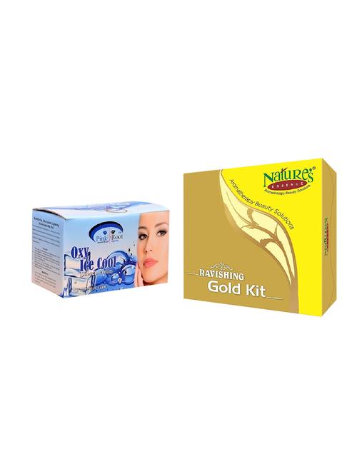 nature's essence ravishing mini gold kit 52g + 60ml, pink root oxy ice bleach 250g - 15087154 - Very Small Image - 1