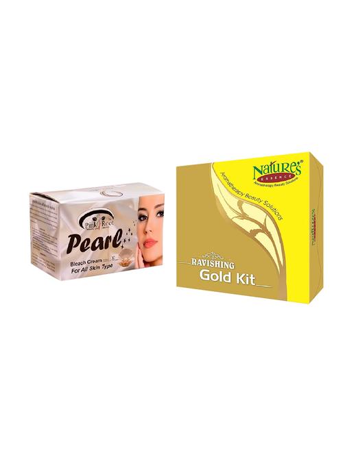 nature's essence ravishing mini gold kit 52g + 60ml, pink root pearl bleach 250g - 15087155 - Very Small Image - 1