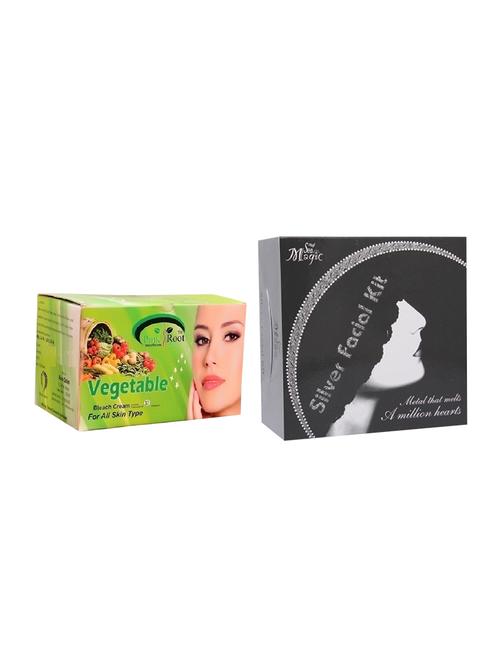 nature's essence silver facial kit 180g, pink root vegetable bleach 250g - 15087192 - Very Small Image - 1