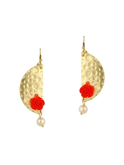 gold brass drop earring - 15087416 - Very Small Image - 1