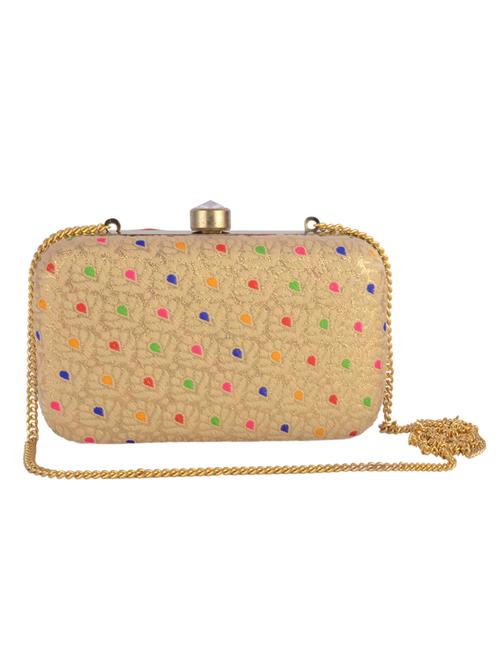 multi colored canvas regular clutch - 15090561 - Very Small Image - 1