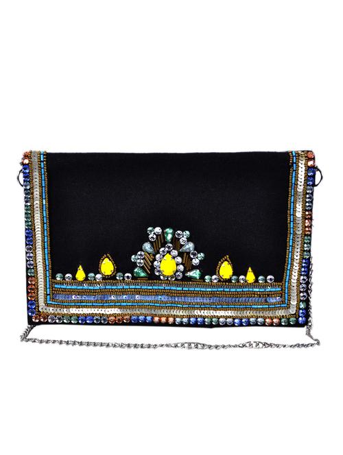 black canvas regular clutch - 15090584 - Very Small Image - 1